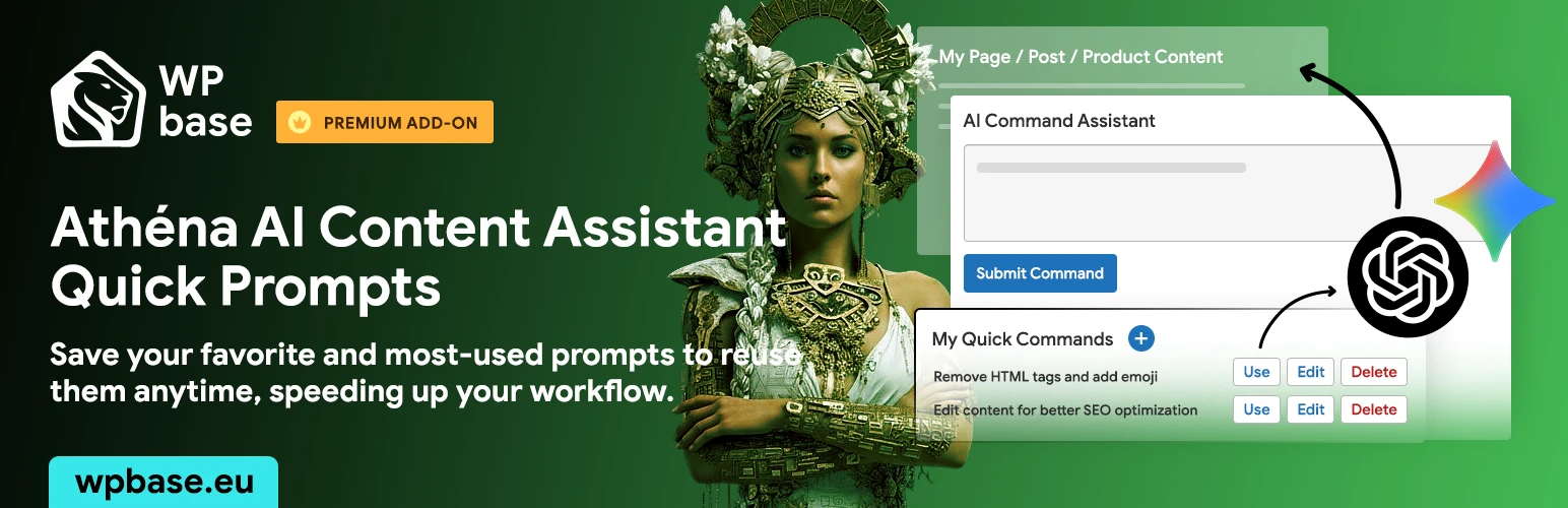Athéna AI Content Assistant - Quick Prompts