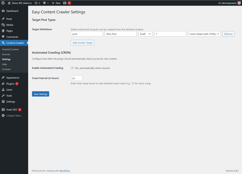 Easy Content Crawler