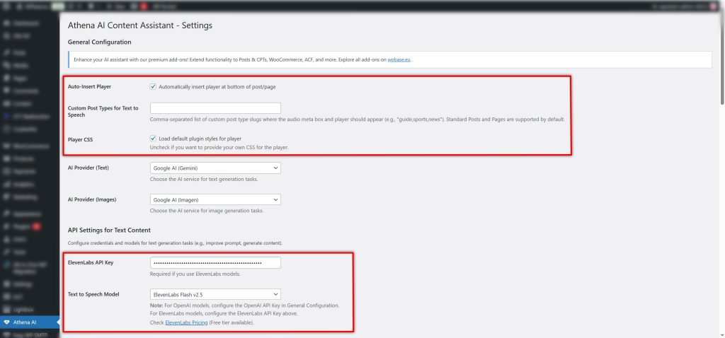 Athéna AI Content Assistant - Text to Speech (ElevenLabs, GPT)