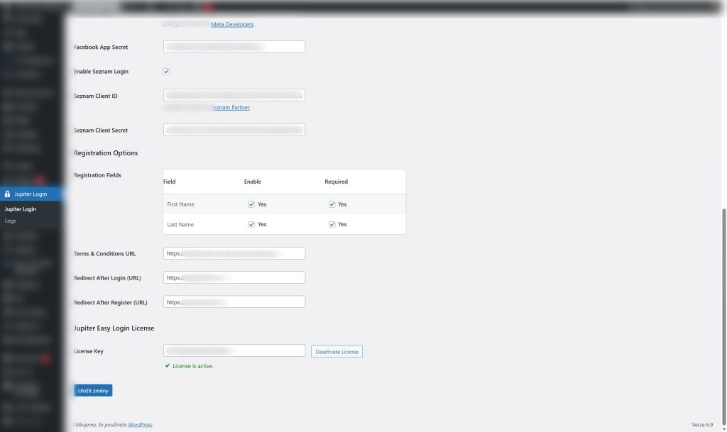 Jupiter Easy Login & Registration for WordPress