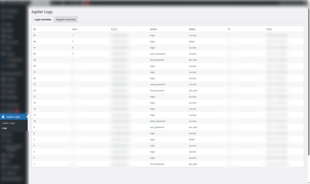 Jupiter Easy Login & Registration for WordPress