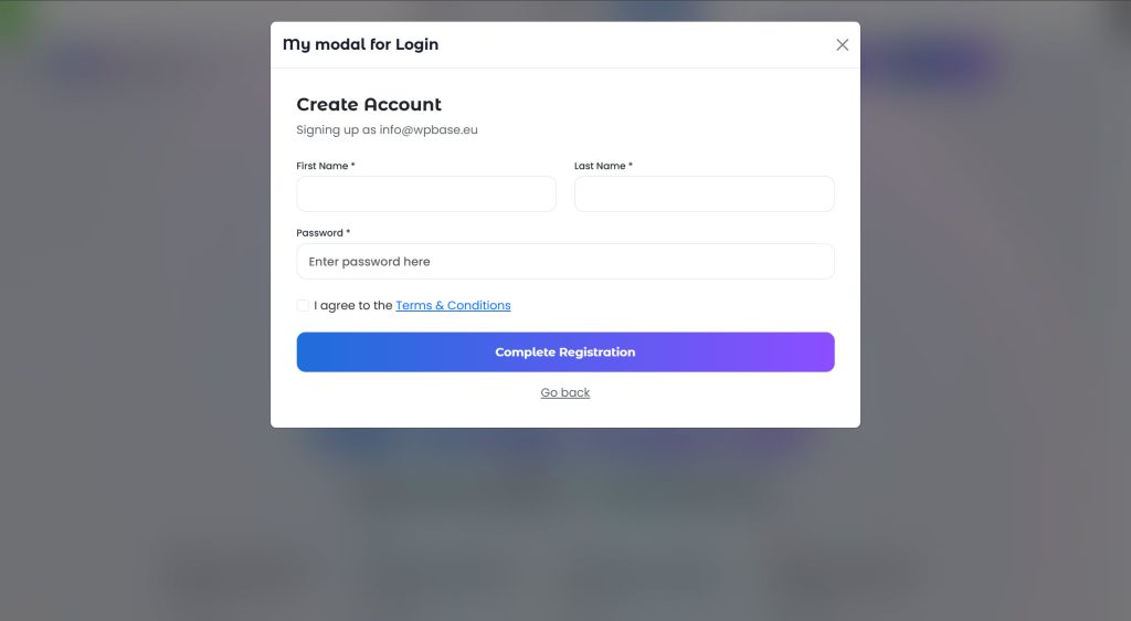 Jupiter Easy Login & Registration for WordPress